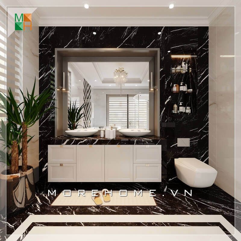Morehome gợi ý cho bạn mẫu thiết kế nội thất nhà tắm đẹp, sang trọng cao cấp cho chung cư cao cấp, biệt thự, nhà phố.
